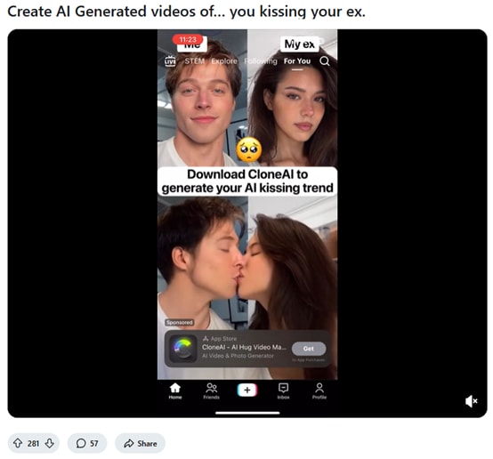 kissing your ex