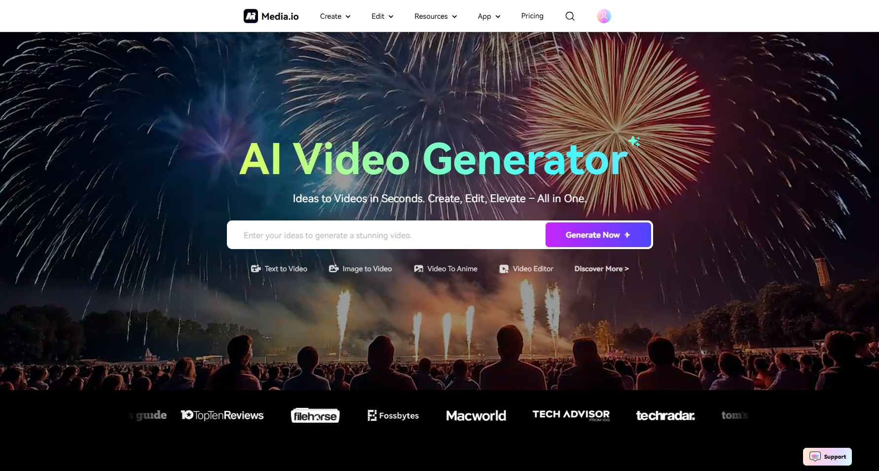 media io first screen