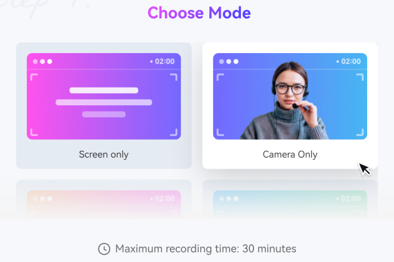 pick webcam recorder mode